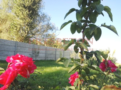 Забор под ключ на 4 плиты глухой сланец с бутом