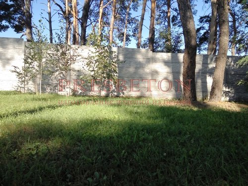 Забор под ключ на 4 плиты глухой сланец с бутом